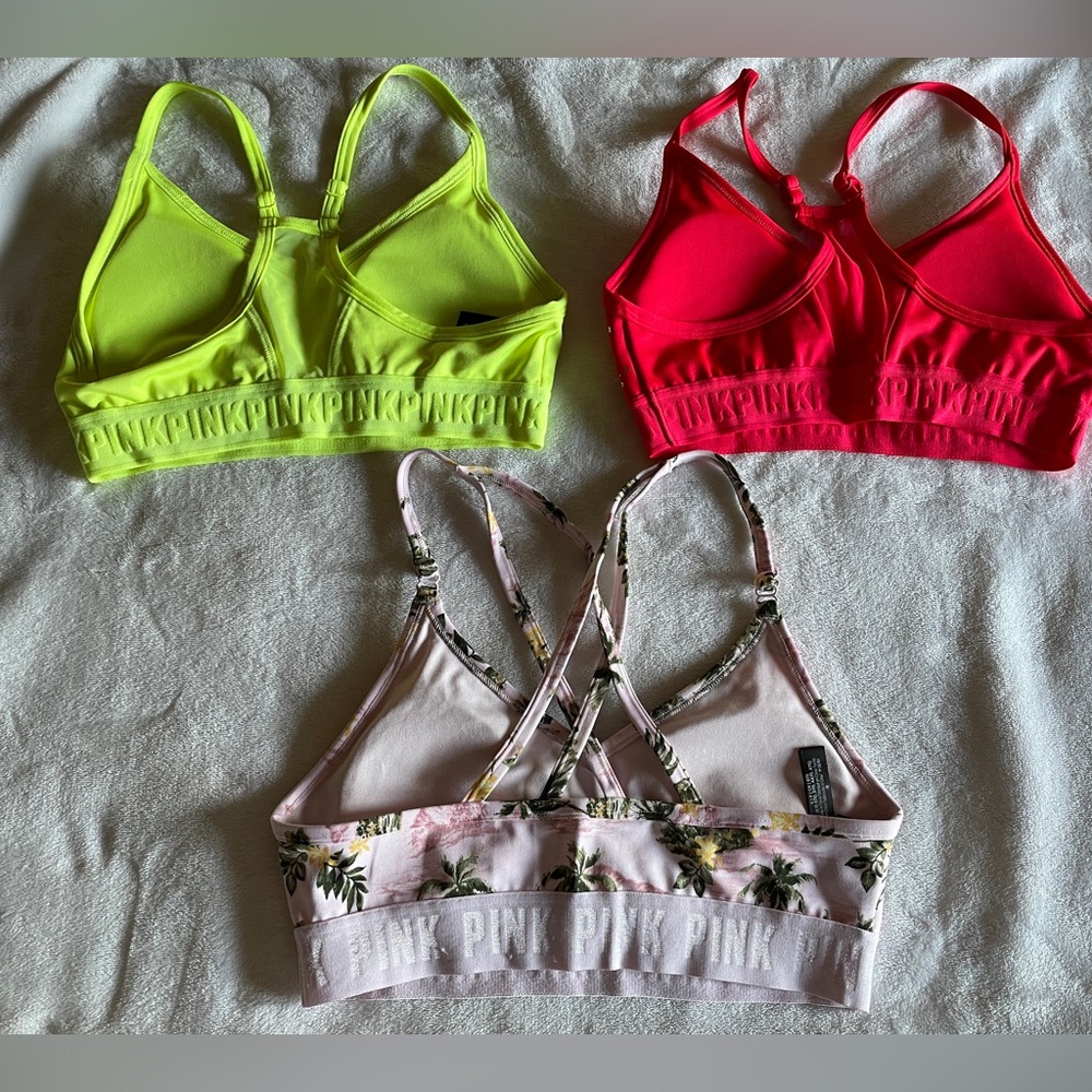 Pink sports bra All size small Excellent used condition - Picture 2 of 2